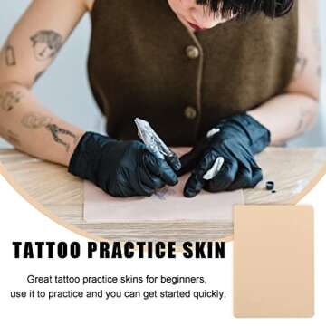 Tattoo Skin Practice - Ruicoo 10 Sheets Tattoo Fake Practice Skins Double Sides 8×6 Blank Fake Tattoo Skin for Tattoo Artists