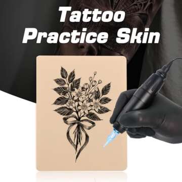 Tattoo Skin Practice - Ruicoo 10 Sheets Tattoo Fake Practice Skins Double Sides 8×6 Blank Fake Tattoo Skin for Tattoo Artists