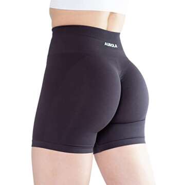 AUROLA Intensify Workout Shorts for Women Seamless Scrunch Short Gym Yoga Running Sport Active Exercise Fitness Shorts