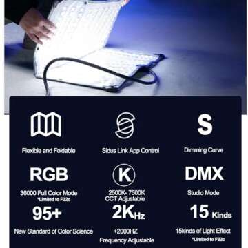 Aputure Amaran F22C RGBWW Flexible Led Video Light with 15 Built-in FX