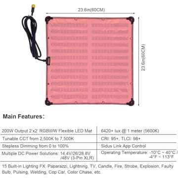 Aputure Amaran F22C RGBWW LED Mat for Photography Lighting