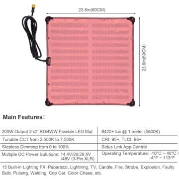 Aputure Amaran F22C RGBWW LED Mat for Photography Lighting