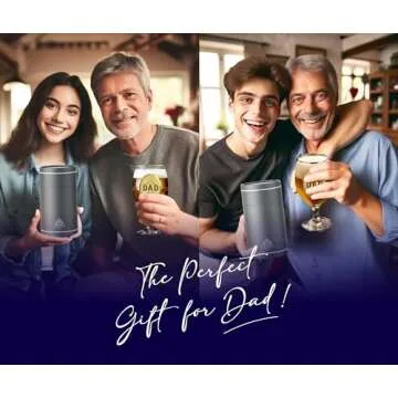 Kies CROWNLY CRYSTAL® Christmas Gifts for Dad Personalized Beer Glass Birthday Gifts for Dad Gifts ...