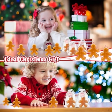 MTLEE Christmas Candles Set Gingerbread Man Elk Holiday Decor