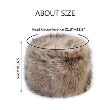 Soul Young Women's Winter Faux Fur Cossak Russian Style Hat(One Size,Nature)