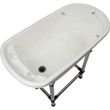 Flying Pig™ Pet Dog Cat Portable Bath Tub (White, 37.5"x19.5"x35.5")