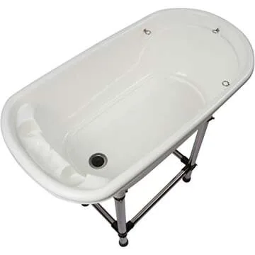 Flying Pig™ Pet Dog Cat Portable Bath Tub (White, 37.5"x19.5"x35.5")