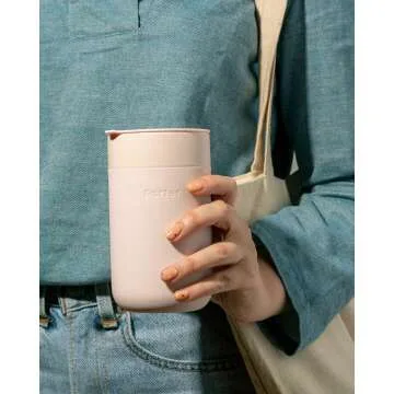 W&P Porter Blush Ceramic Mug 16oz – Reusable & Portable