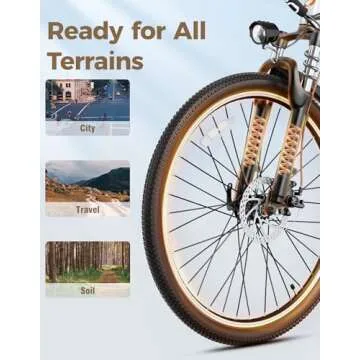 Jasion Electric Bike for Adults EBX, 26" Electric Mountain Bike with 850W Peak Brushless Motor, Max ...