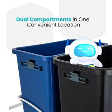 Home Zone Living 15 Gallon Pull Out Trash Can under Sink