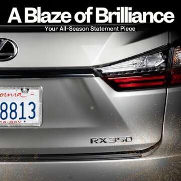 SunplusTrade Bling License Plate Frame for Women 2 Pack Sparkly License Plate Frames Bedazzled Diamond Rhinestone Crystals (Silver)