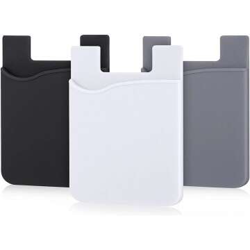 3 Pack Stick on Wallet - Versatile & Convenient