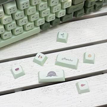 Mintcaps Matcha Green PBT XDA Keycaps Set for Mechanical Keyboards