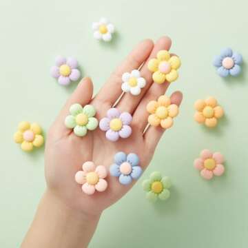 Flower Shoe Charms for Girls - Cute Daisy Decorations for Shoes