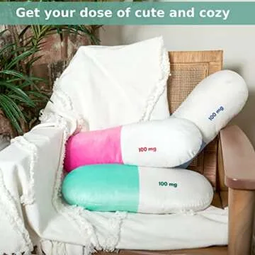 Erullahome Pill Pillow Green Gift for Pharmacist Nurse Doctor, Soft Plush Cute Funny Decorative Pill...
