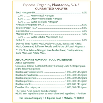 Espoma Organic Plant-Tone 5-3-3 Fertilizer for All Plants