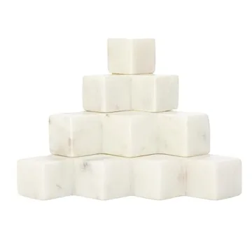 Bloomingville Decorative White Marble Bookends, Set of 2