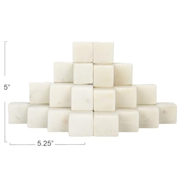 Bloomingville Decorative White Marble Bookends, Set of 2