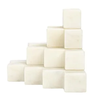 Bloomingville Decorative White Marble Bookends, Set of 2