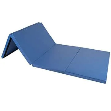 Polar Aurora 4'x8'x2 Multipe Colors Thick Folding Gymnastics Gym Exercise Aerobics Mats Stretching Fitness Yoga 10 Colors (Blue)