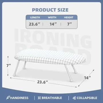 Compact STORAGE MANIAC Tabletop Ironing Board for Easy Use