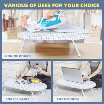 Compact STORAGE MANIAC Tabletop Ironing Board for Easy Use