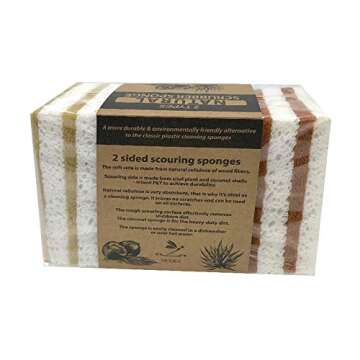 Durable Eco-Friendly Natural Sponges - Unscented 8 Pack
