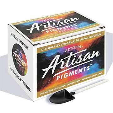 Mica Powder Ultimate 25 Color Set [Huge 250g/8.82oz] Perfect for Epoxy Resin Color Pigment, 25 Essential Pigment Powder Colors, Soap Making, Bath Bomb Colorant, Slime Supplies, BIG 0g/.353oz Portions