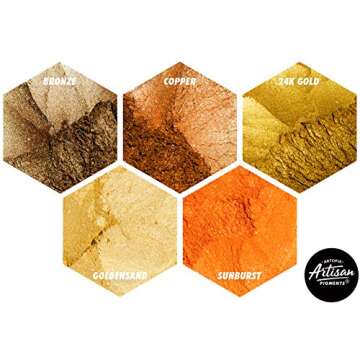 Mica Powder Ultimate 25 Color Set [Huge 250g/8.82oz] Perfect for Epoxy Resin Color Pigment, 25 Essential Pigment Powder Colors, Soap Making, Bath Bomb Colorant, Slime Supplies, BIG 0g/.353oz Portions