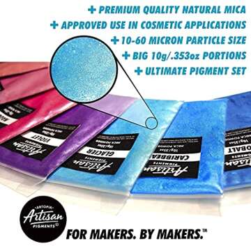 Mica Powder Ultimate 25 Color Set [Huge 250g/8.82oz] Perfect for Epoxy Resin Color Pigment, 25 Essential Pigment Powder Colors, Soap Making, Bath Bomb Colorant, Slime Supplies, BIG 0g/.353oz Portions