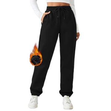 Women's Winter Fleece Lined Sweatpants - Cozy, Stylish Joggers