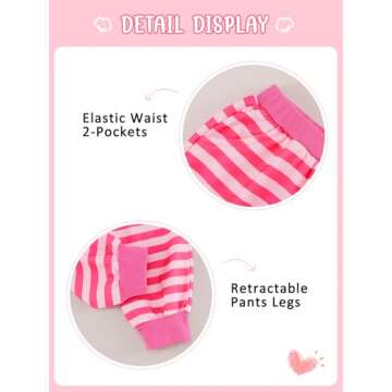 URMAGIC Toddler Girls Clothes Set Long-Sleeved Stripe Sweatshirts Top with Pants 2-Pcs Kids Fall Winter Outfits