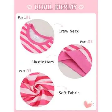 URMAGIC Toddler Girls Clothes Set Long-Sleeved Stripe Sweatshirts Top with Pants 2-Pcs Kids Fall Winter Outfits