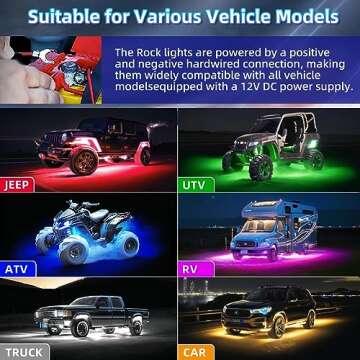 ZONECONA RGB LED Rock Lights Kit with Remote Control