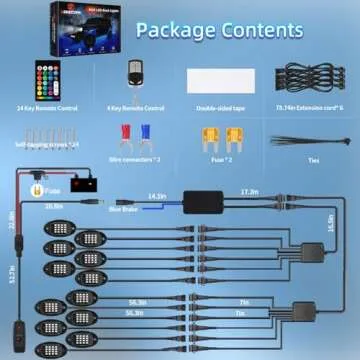 ZONECONA RGB LED Rock Lights Kit with Remote Control