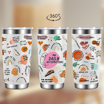 LEADO 20 oz Affirmation Tumbler - Inspirational Gift for Women