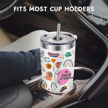 LEADO 20 oz Affirmation Tumbler - Inspirational Gift for Women