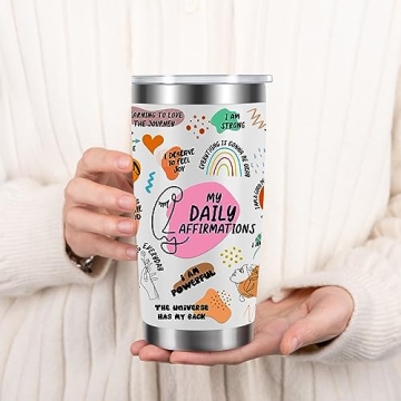 LEADO 20 oz Affirmation Tumbler - Inspirational Gift for Women
