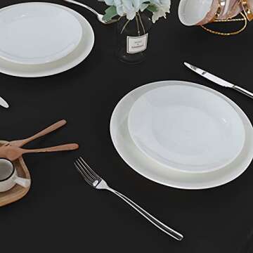 Fitable Rectangle 6 Feet Tablecloth 60x102 inch Tablecloth Stain and Wrinkle Resistant Washable Polyester Table Cloth, Decorative Fabric Table Cover for Dining Table, Buffet Parties and Camping Black