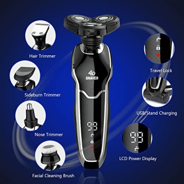 BestMal 5 in 1 Electric Shaver Razor for Men
