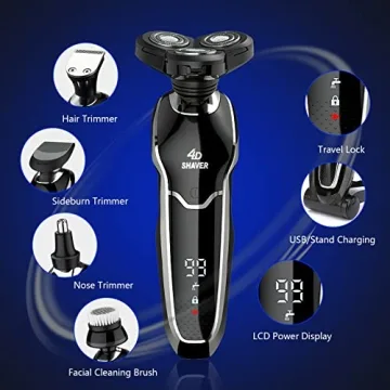BestMal 5 in 1 Electric Shaver Razor for Men