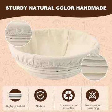 Tunyet Sourdough Bread Baking Supplies, Sourdough Starter Jar Kit with Sourdough Starter Jar,Thermometer,Linen Liner,Sourdough Jar Scraper, 24oz, Beige, WY18FZFZ