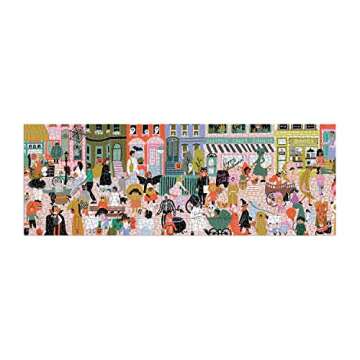 Galison Halloween Parade Fall 1000 Piece Panoramic Puzzle - Colorful and Bright Jigsaw Puzzle, Thick...