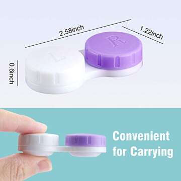 QVVQ 12 Pack Contact Lens Cases - Stylish and Functional