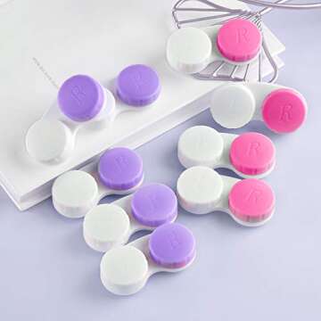 QVVQ 12 Pack Contact Lens Cases - Stylish and Functional