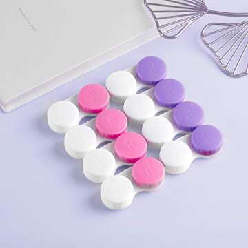 QVVQ 12 Pack Contact Lens Cases - Stylish and Functional
