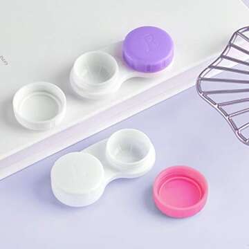 QVVQ 12 Pack Contact Lens Cases - Stylish and Functional