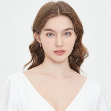 LavieLamour Red Enamel Stud Earrings Women Chic Unique Style