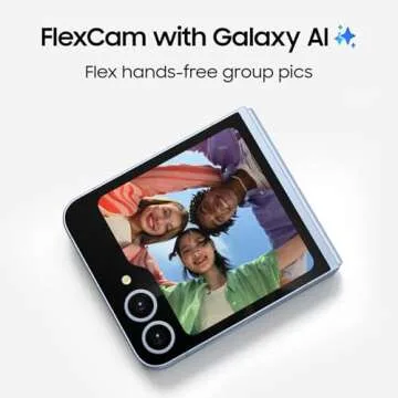 SAMSUNG Galaxy Z Flip 6 AI Cell Phone, 256GB Unlocked Android Smartphone, FlexCam, Photo Assist, Camcorder Mode, Live Interpreter, Foldable Design, 2024, US 1 Yr Manufacturer Warranty, Silver Shadow