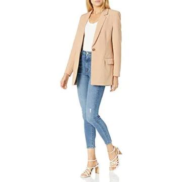 Stylish Blake Long Blazer for Women in Praline Color